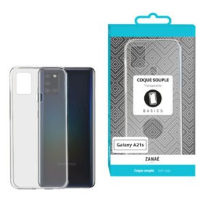 Coque Softgel pour Samsung Galaxy A21s, Transparent