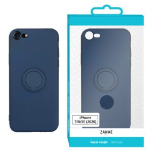 Coque Zanae Color Magnet Ring pour iPhone 7 / 8 / SE (2020) / SE (2022), Marine