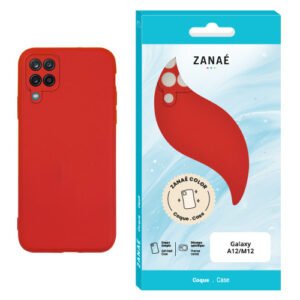 Coque Zanae Color pour Galaxy A12 / M12, Rouge