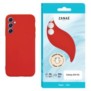 Coque Zanae Color pour Galaxy A34 5G, Rouge