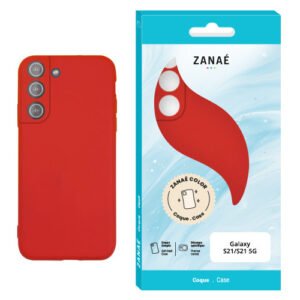 Coque Zanae Color pour Galaxy S21 / S21 5G, Rouge