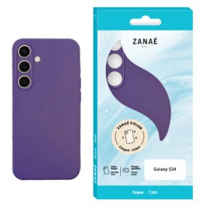 Coque Zanae Color pour Galaxy S24, Violet fonce