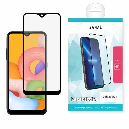 Verre trempé ZANAE 9H pour Samsung Galaxy A01, protection d’écran complète et résistante.