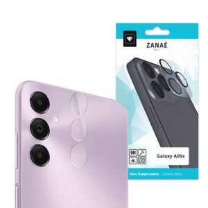 Protection d’objectif ZANAÉ 9H pour Samsung Galaxy A05s lavande, élégante et résistante.
