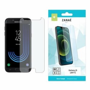 Protection d’écran en verre trempé ZANAÉ pour Samsung Galaxy J5 2017 avec emballage turquoise.