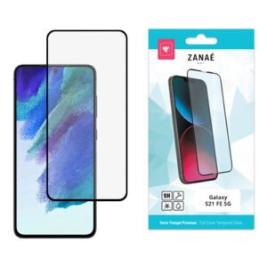 Verre trempé ZANAE 9H pour Samsung Galaxy S21 FE 5G avec couverture complète.