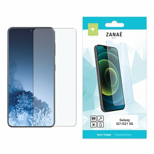 Protecteur d’écran en verre trempé ZANAÉ pour Samsung Galaxy S21, transparent et résistant 9H.