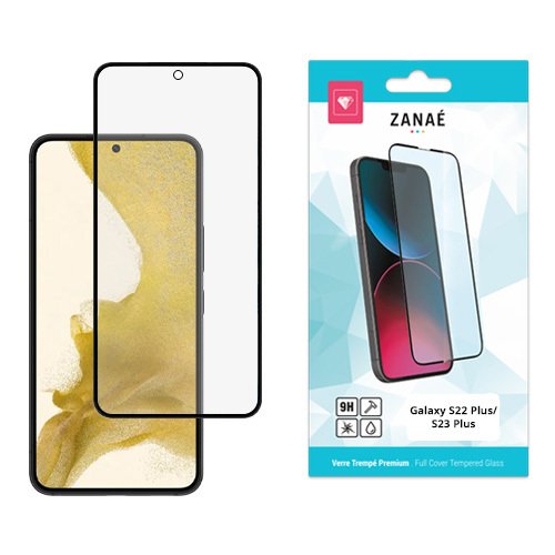 Verre trempé ZANAÉ 9H pour Galaxy S22 Plus et S23 Plus, protection complète premium.