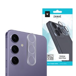Protection d’objectif ZANAÉ 9H en verre trempé pour Samsung Galaxy S24 Plus violet.