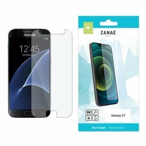 Protection d’écran ZANAÉ en verre trempé pour Samsung Galaxy S7 avec emballage moderne.
