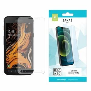 Verre trempé ZANAË pour Samsung Galaxy Xcover 4/4s avec emballage et protection transparente.