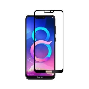 Verre trempé noir ajusté pour Honor 8, protection d’écran claire et design élégant.