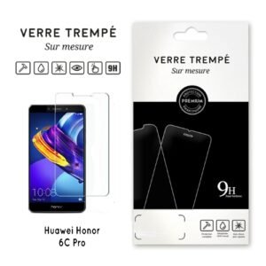 Protection écran verre trempé 9H premium sur mesure pour Huawei Honor 6C Pro.