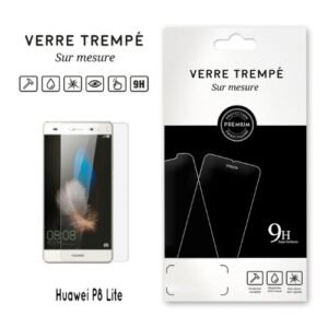 Verre trempé 9H sur mesure pour Huawei P8 Lite, protection écran claire et durable