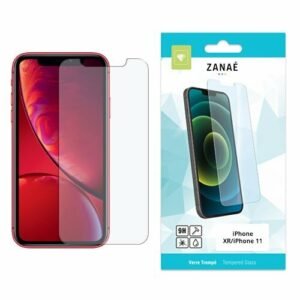 Film protecteur ZANAÉ en verre trempé 9H pour iPhone 11/XR avec emballage moderne.