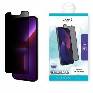Verre trempé confidentialité ZANAÉ pour iPhone 13 Pro Max avec filtre anti‑regards et protection 9H.