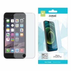 Verre trempé ZANAÉ pour iPhone 6 Plus, protection écran transparente et ultra‑résistante 9H.