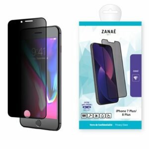 Verre trempé de confidentialité ZANAE pour iPhone 7 Plus et 8 Plus, protection anti‑regard élégante.
