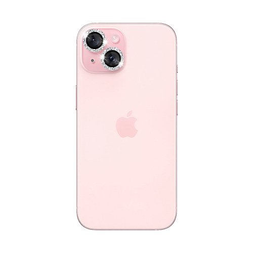 iPhone rose pastel vu de dos avec double caméra et design élégant signé Apple.
