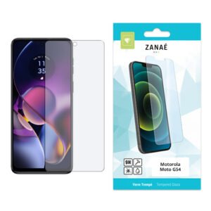 Vitre trempée ZANAÉ pour Motorola Moto G54, protection d’écran solide et transparente.