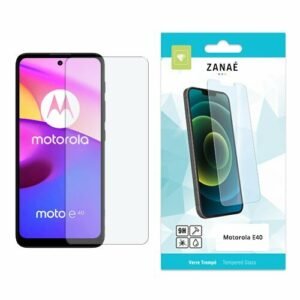 Protection d’écran Zanaé en verre trempé pour Motorola E40 avec emballage turquoise élégant