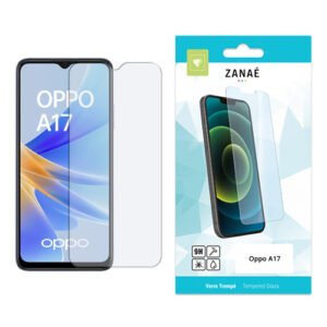 Verre trempé ZANAÉ pour Oppo A17, protection d’écran transparente et résistante 9H.