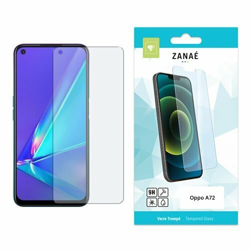 Verre trempé ZANAE 9H pour Oppo A72, protection d’écran transparente et résistante.