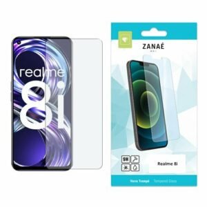 Verre trempé ZANAÈ 9H transparent pour Realme 8i, protection d’écran fine et résistante.
