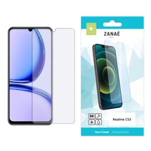 Verre trempé ZANAE pour Realme C53, protection d’écran transparente et résistante.