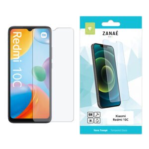 Verre trempé ZANAÉ pour Xiaomi Redmi 10C, protection d’écran 9H claire et anti‑rayures.