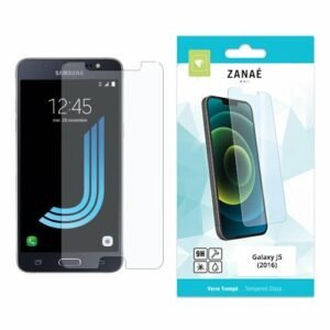 Verre trempé Zanaé pour Samsung Galaxy J5 (2016), protection d’écran transparente et résistante.