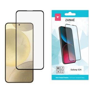 Verre trempé intégral ZANAÉ pour Samsung Galaxy S24, protection 9H et couverture complète.