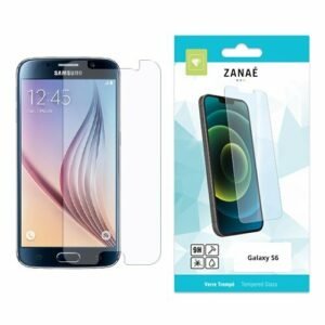 Verre trempé ZANAÉ 9H transparent pour Samsung Galaxy S6 avec emballage turquoise et blanc