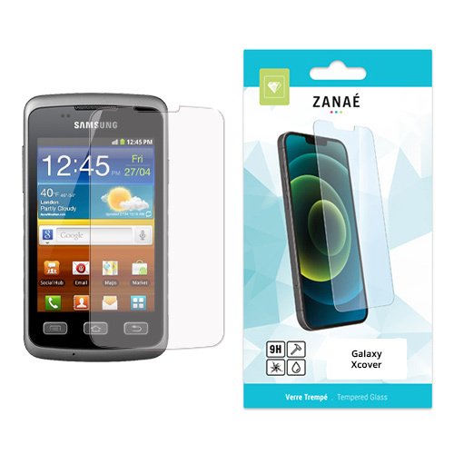Samsung Galaxy Xcover avec verre trempé ZANAÉ offrant protection et clarté d’écran.