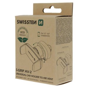 Boîte écologique Swissten S-GRIP AV-2, support voiture universel pour grille d’aération.