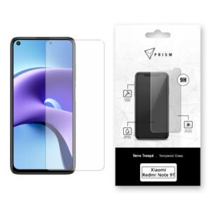 Protection d’écran PRISM 9H pour Xiaomi Redmi Note 9T, verre trempé clair et résistant.