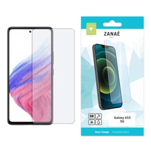 Verre trempé ZANAÉ pour Samsung Galaxy A53 5G, protection d’écran transparente et résistante.