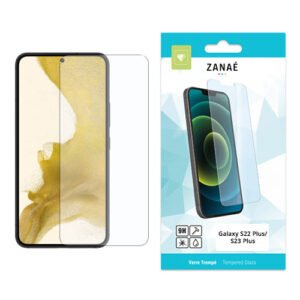 Film protecteur en verre trempé ZANAÉ pour Galaxy S22 Plus et S23 Plus, transparent et précis.