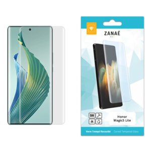 Verre trempé ZANAÉ 9H pour Honor Magic5 Lite, protection écran transparente et résistante.