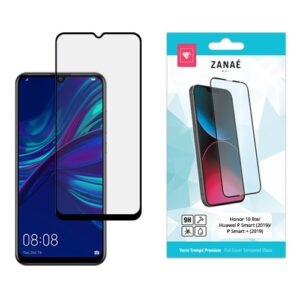 Verre trempé ZANAÉ 9H pour Honor P Smart 2019 avec emballage et smartphone affiché