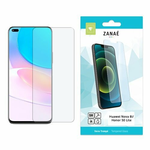 Protection écran verre trempé ZANAÉ pour Huawei Nova 8i et Honor 50 Lite, transparente et robuste.