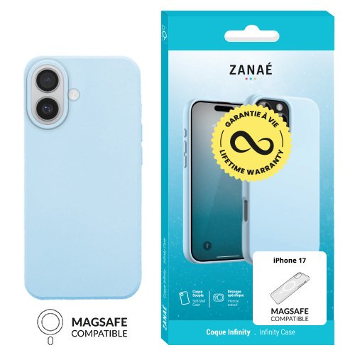 Coque Infinity MagSafe pour iPhone 17, Bleu clair