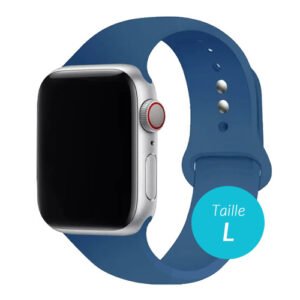 Bracelet en silicone pour Apple Watch 42 / 44, Marine