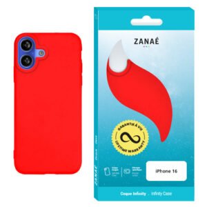 Coque Infinity pour iPhone 16, Rouge