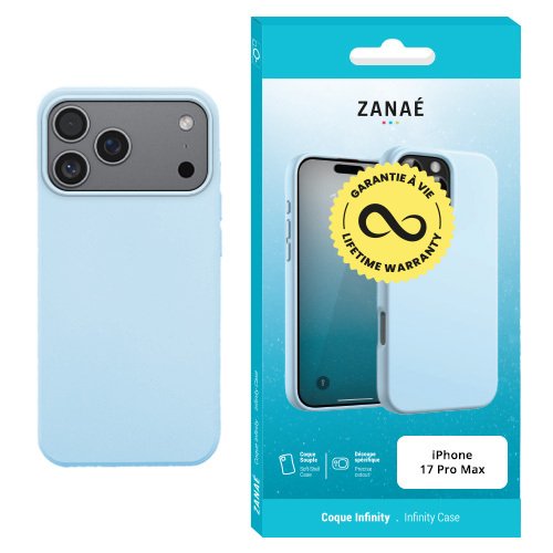 Coque Infinity pour iPhone 17 Pro Max, Bleu clair