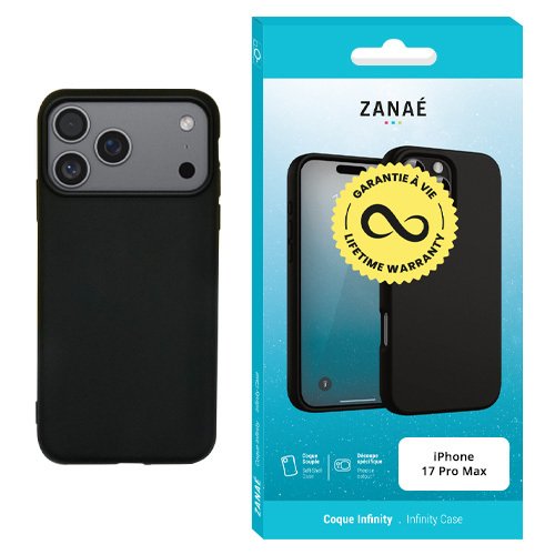 Coque Infinity pour iPhone 17 Pro Max, Noir