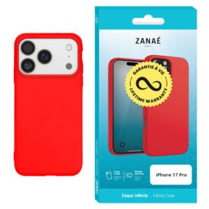 Coque Infinity pour iPhone 17 Pro, Rouge