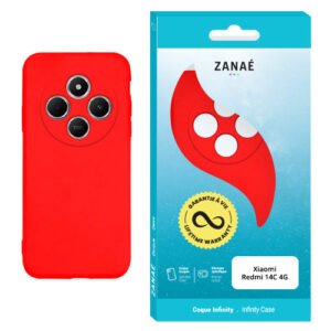 Coque Infinity pour Redmi 14C 4G, Rouge