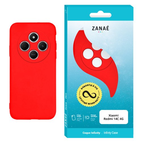 Coque Infinity pour Redmi 14C 4G, Rouge