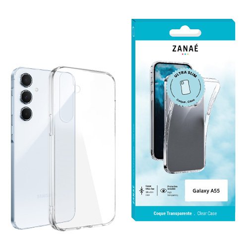 Coque Softgel pour Galaxy A55, Transparent